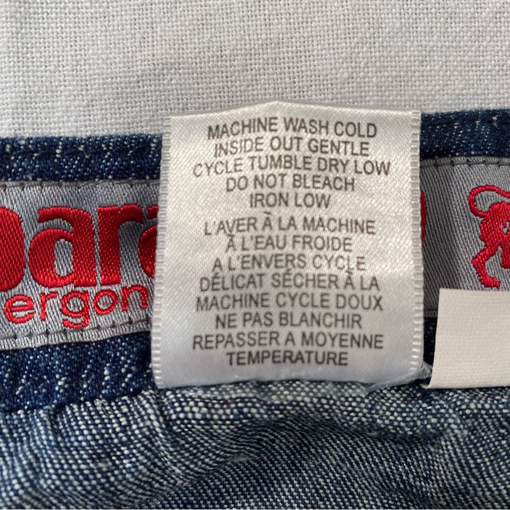 Vintage Parasuco Denim Skirt Camouflage Embroidered Animal Y2K Streetwear Size 6 - Picture 9 of 12